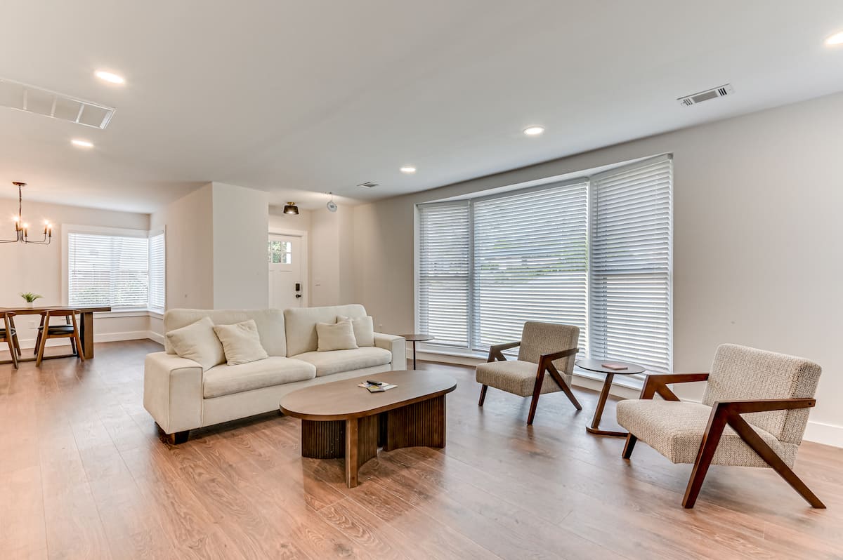 Living room in our remodeled North Augusta home